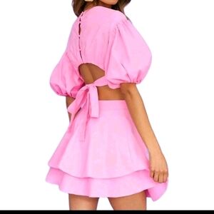 The Vintage Shop Pink Skirt Set
